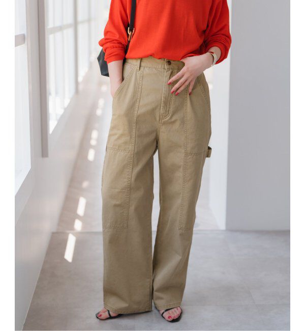 Spick and Span「刺繍ペインターパンツ」|チノ|