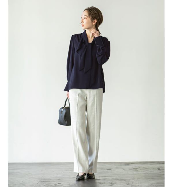 NOBLE「《WEB限定追加》ロイヤルサテンボウタイブラウス 4」|シャツ・ブラウス|