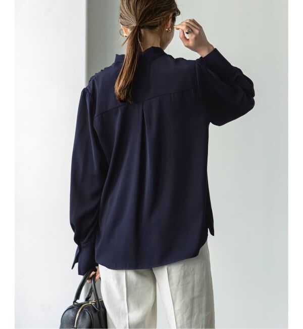 NOBLE「《WEB限定追加》ロイヤルサテンボウタイブラウス 4」|シャツ・ブラウス|