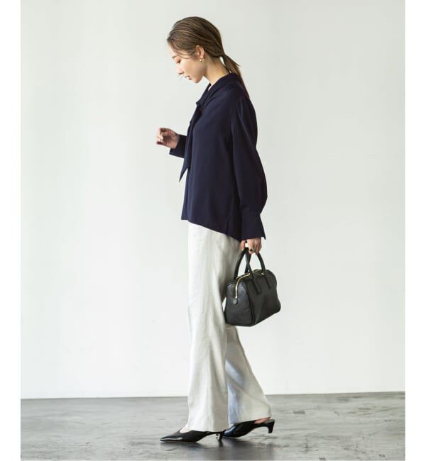 NOBLE「《WEB限定追加》ロイヤルサテンボウタイブラウス 4」|シャツ・ブラウス|