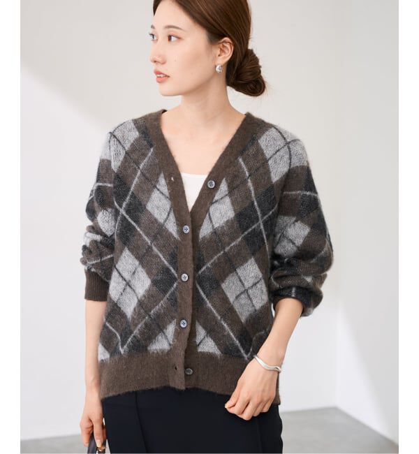 FRAMeWORK「アーガイルVネックカーディガン」|カーディガン|