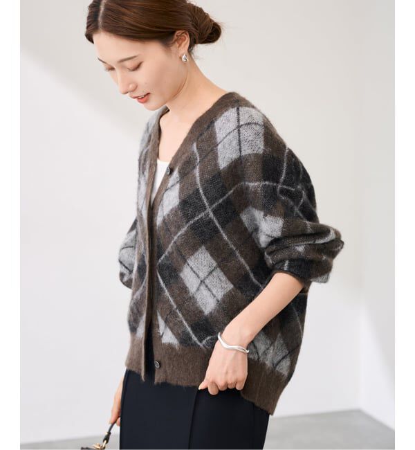 FRAMeWORK「アーガイルVネックカーディガン」|カーディガン|