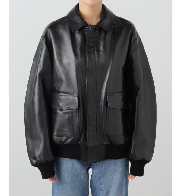 FRAMeWORK「LOEFF/ロエフ LAMB LTR FLHT ジャケット」|ライダースジャケット|