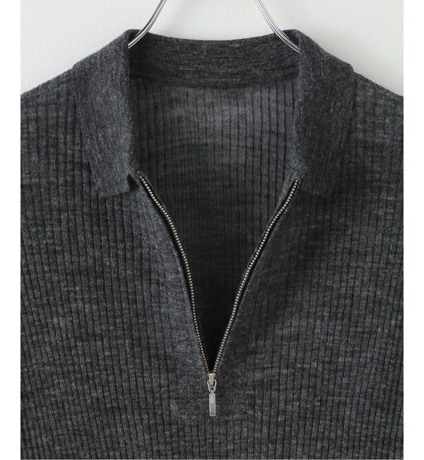 NOBLE「フロントジップシアーアルパカニット」|ニット・セーター|