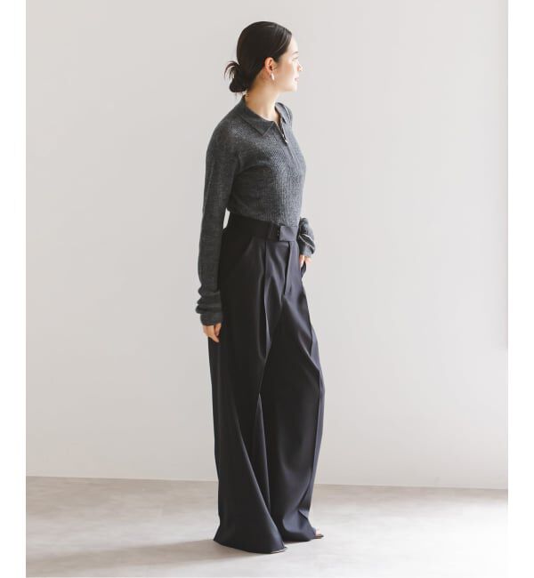 NOBLE「フロントジップシアーアルパカニット」|ニット・セーター|