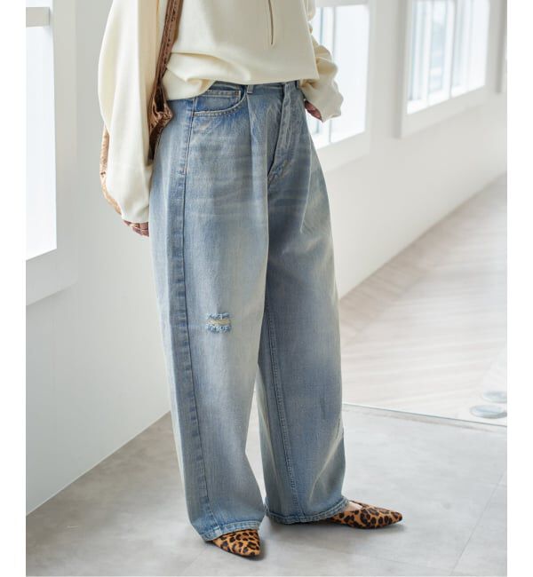 Spick and Span「5 1/2 TUCKBARREL DENIM」|デニム|