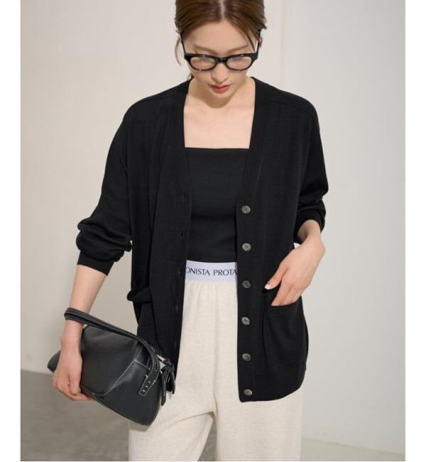 FRAMeWORK「≪WEB限定 / 追加≫イタリアヤーン basic Vネックカーディガン」|カーディガン|