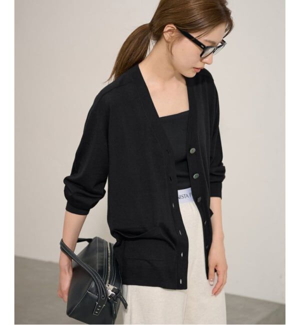 FRAMeWORK「≪WEB限定 / 追加≫イタリアヤーン basic Vネックカーディガン」|カーディガン|