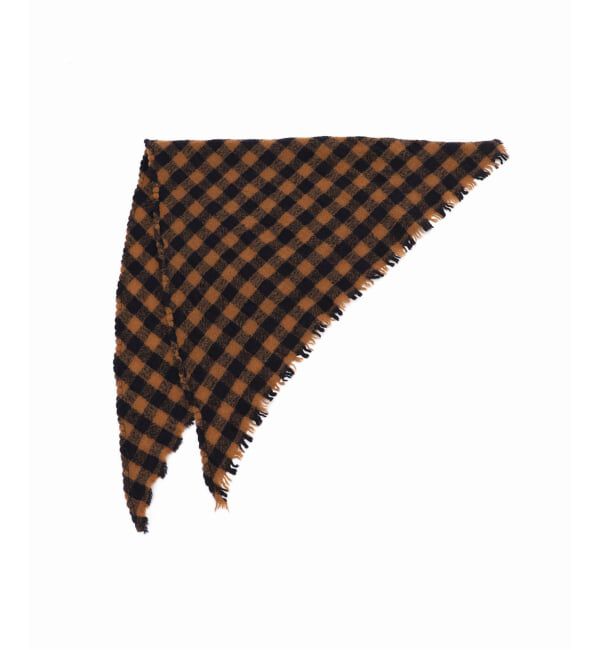 FRAMeWORK「MY LAB ウールチェック三角スカーフ」|バンダナ・スカーフ|