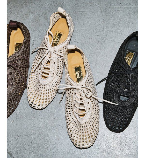  「GRISE EMBROIDERY レースアップ」|その他|ナチュラル