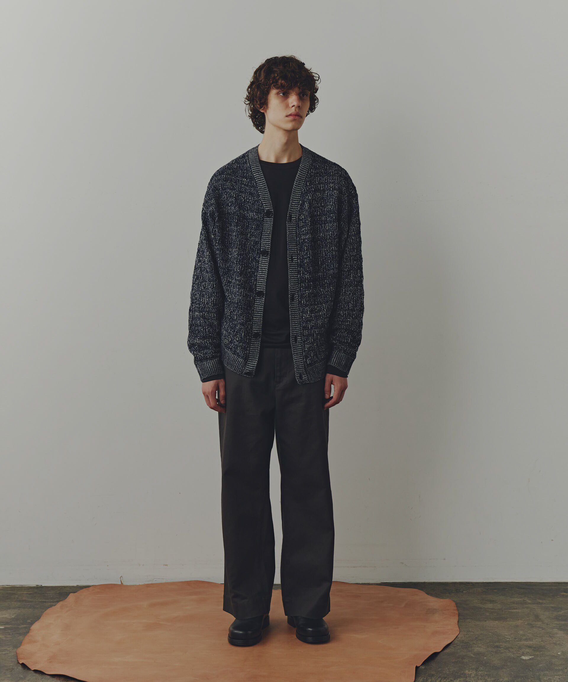 nano･universe「WEB限定/「Commonuse」ジャガードＶネックカーディガン」|ニット・セーター|