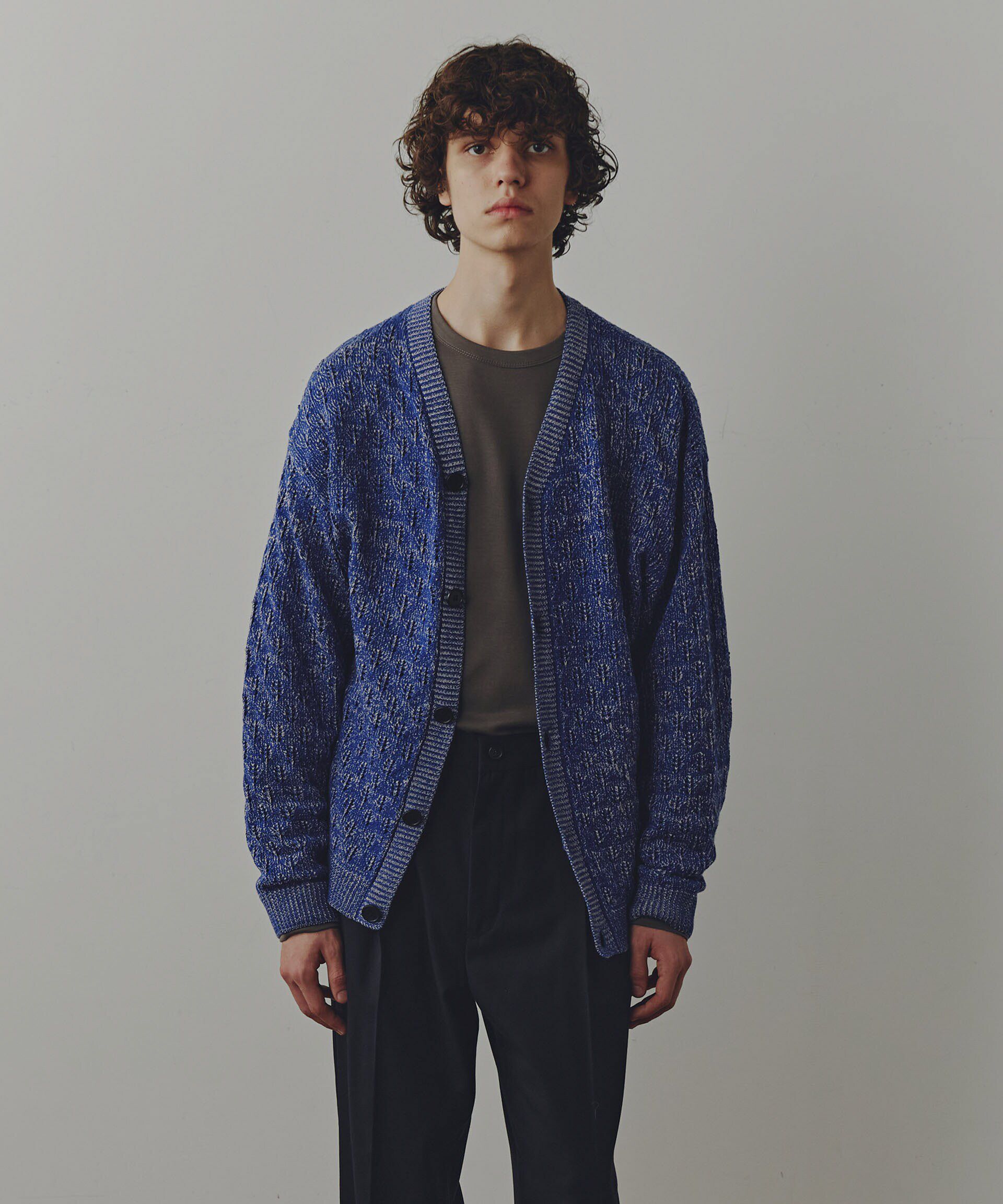 nano･universe「WEB限定/「Commonuse」ジャガードＶネックカーディガン」|ニット・セーター|パターン21