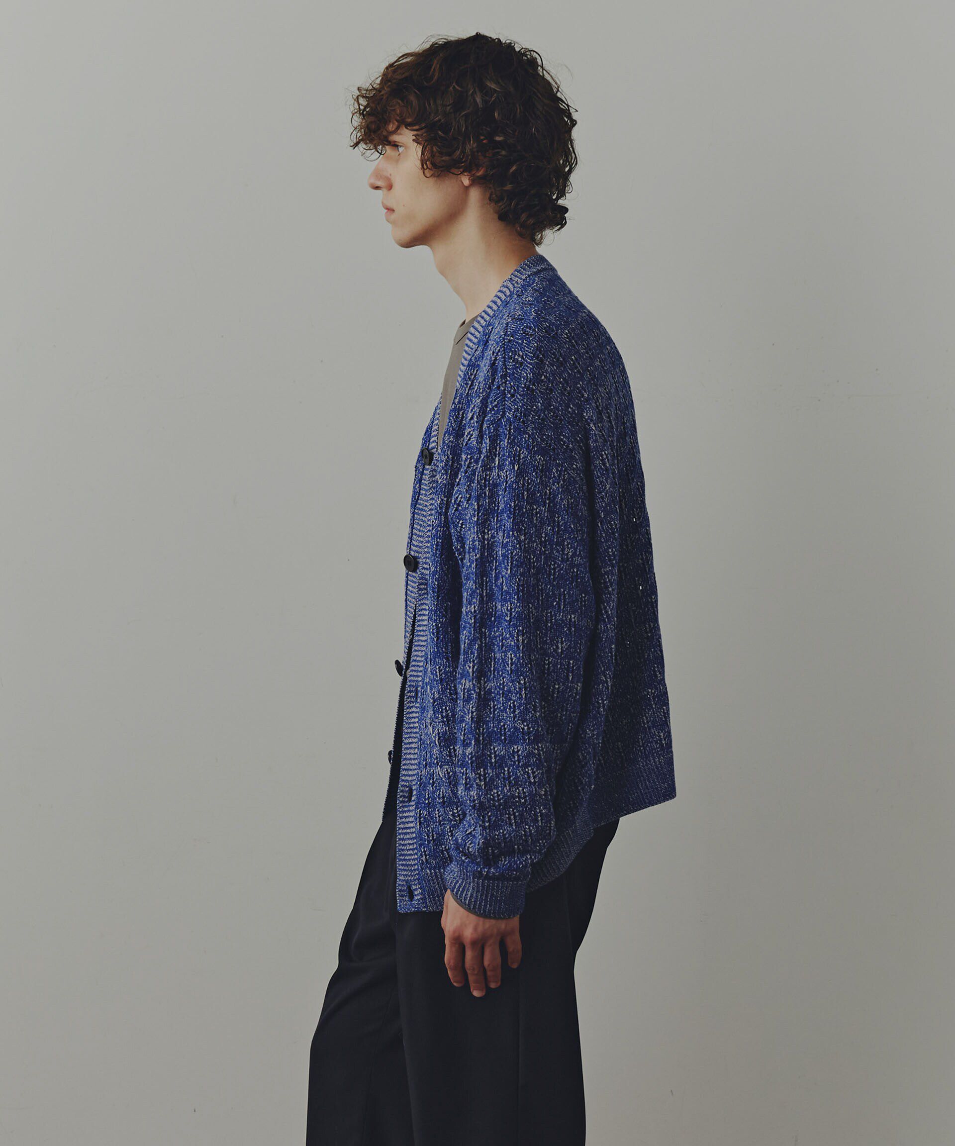 nano･universe「WEB限定/「Commonuse」ジャガードＶネックカーディガン」|ニット・セーター|