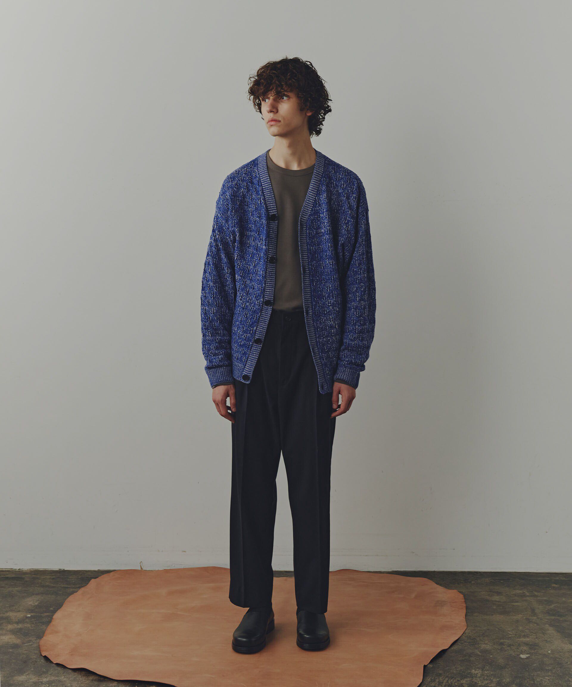 nano･universe「WEB限定/「Commonuse」ジャガードＶネックカーディガン」|ニット・セーター|