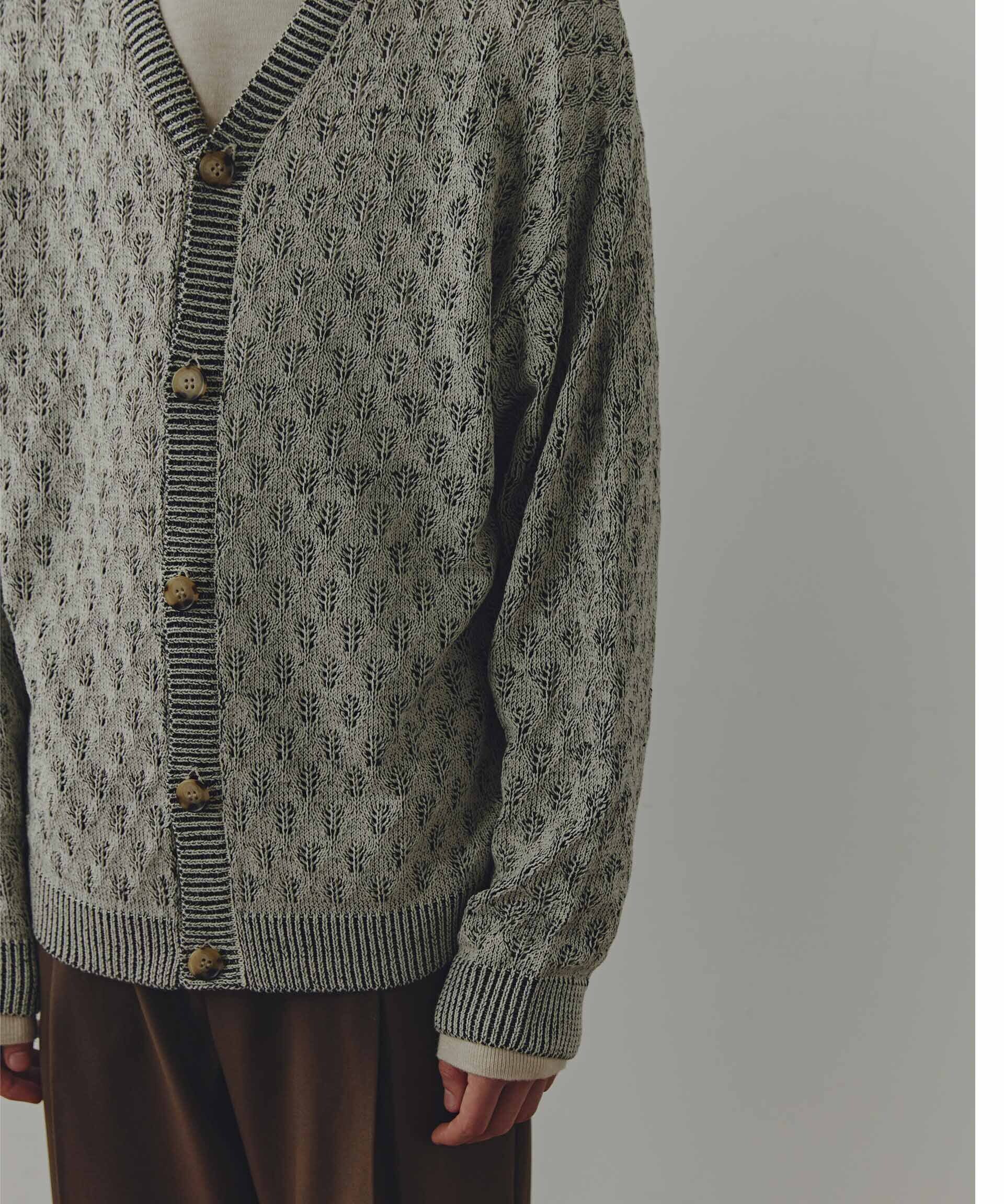 nano･universe「WEB限定/「Commonuse」ジャガードＶネックカーディガン」|ニット・セーター|