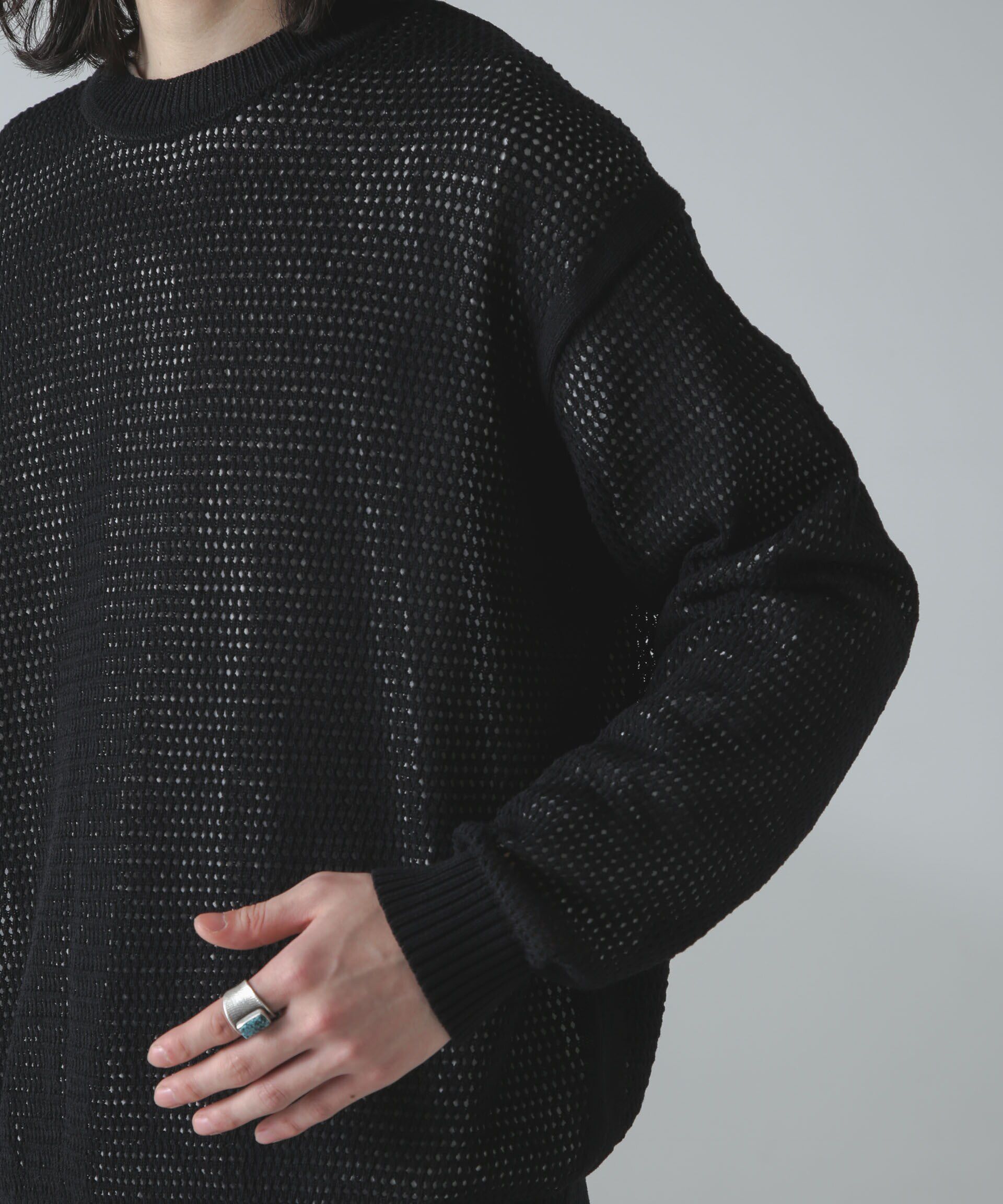 nano･universe「ギマアイレットボクシーニットプルオーバー」|ニット・セーター|