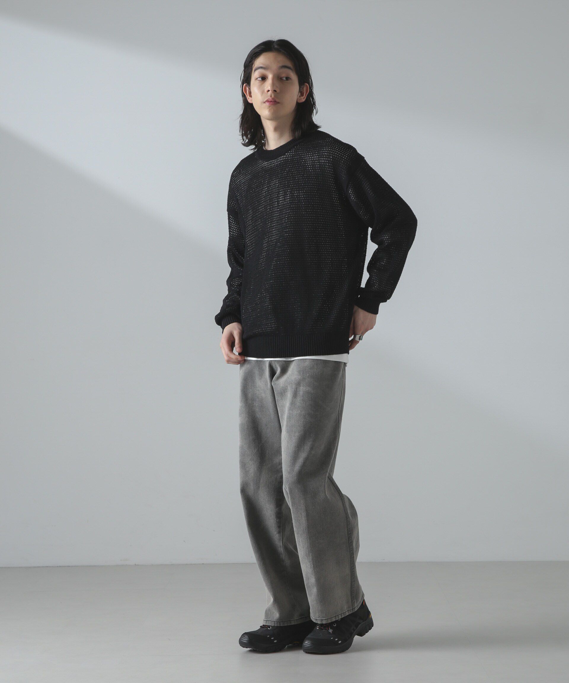 nano･universe「ギマアイレットボクシーニットプルオーバー」|ニット・セーター|