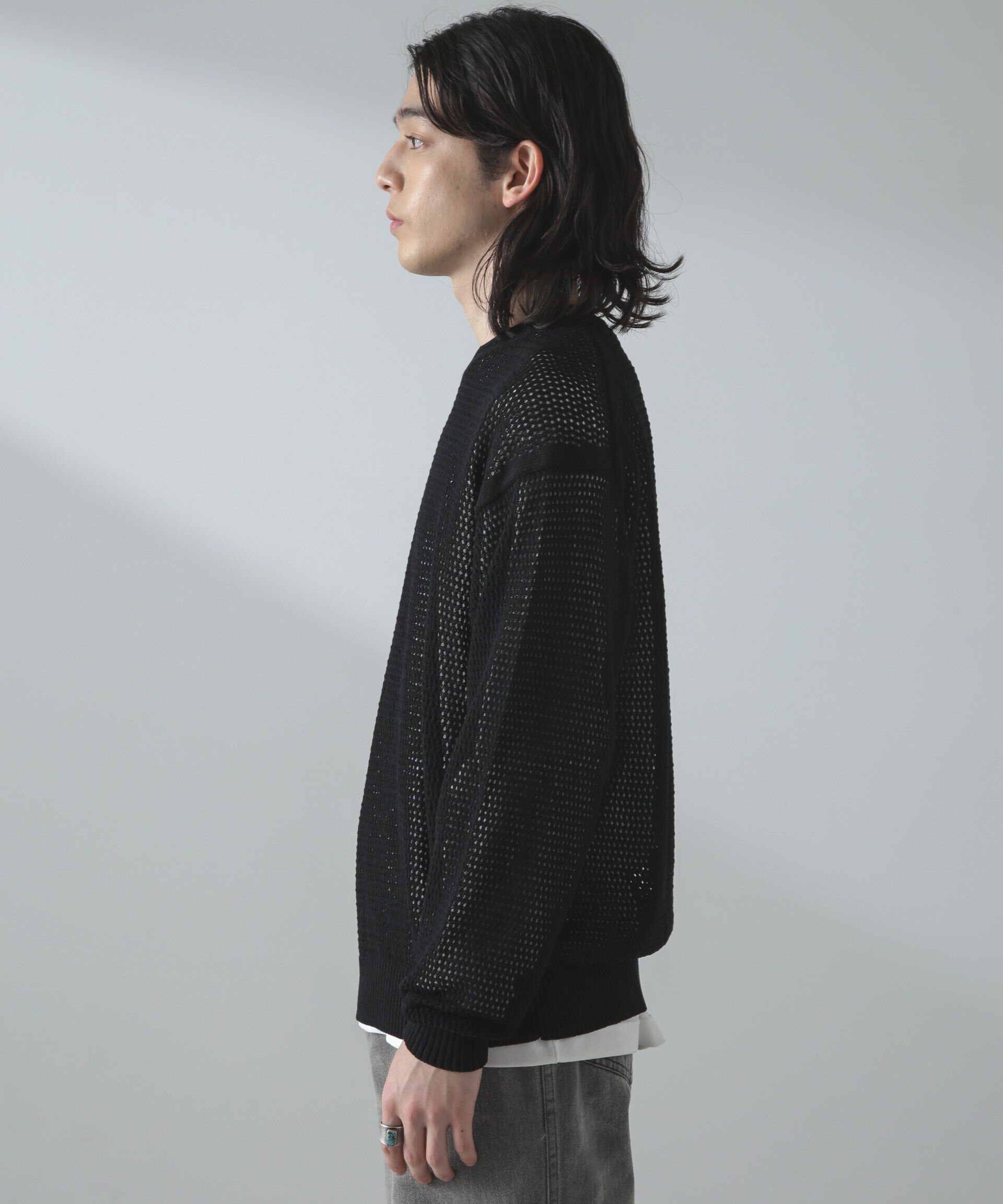 nano･universe「ギマアイレットボクシーニットプルオーバー」|ニット・セーター|