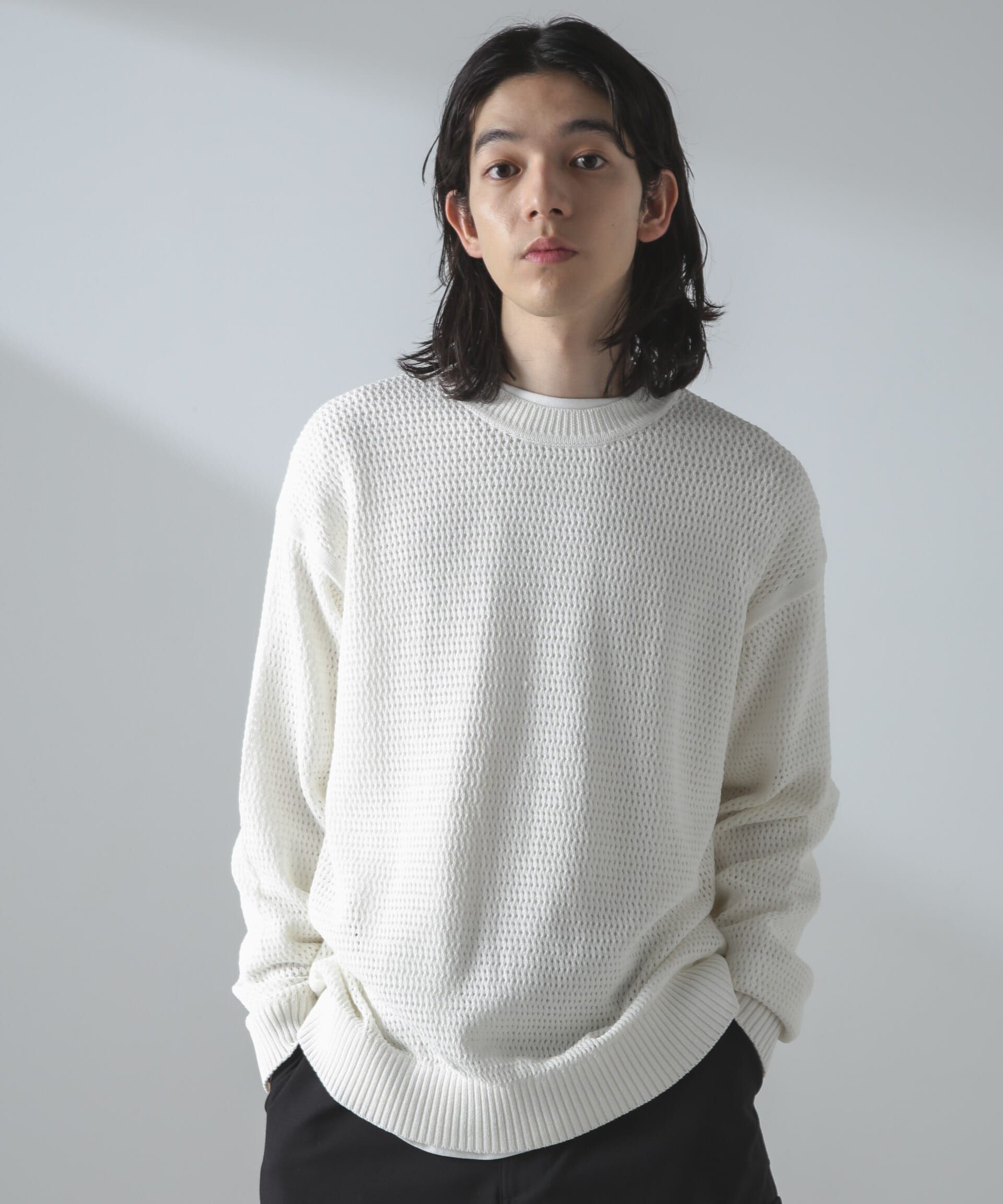 nano･universe「ギマアイレットボクシーニットプルオーバー」|ニット・セーター|