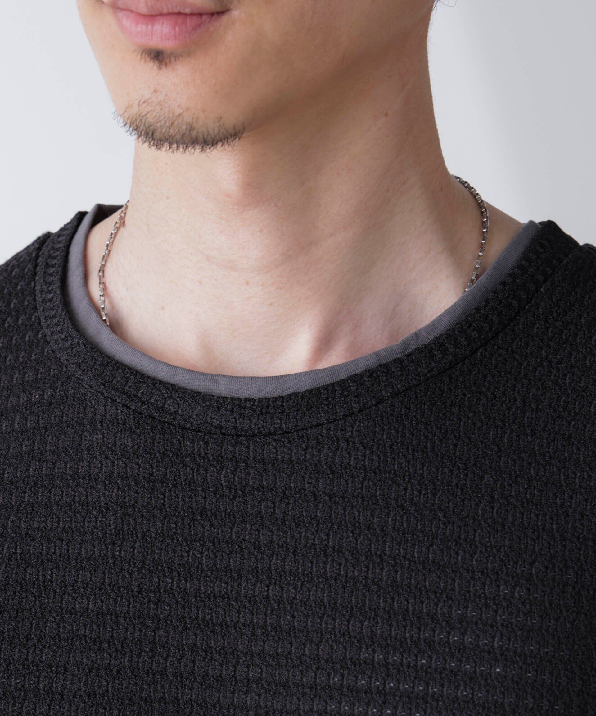 nano･universe「カラーステッチジャガードTシャツ 半袖」|Tシャツ・カットソー|