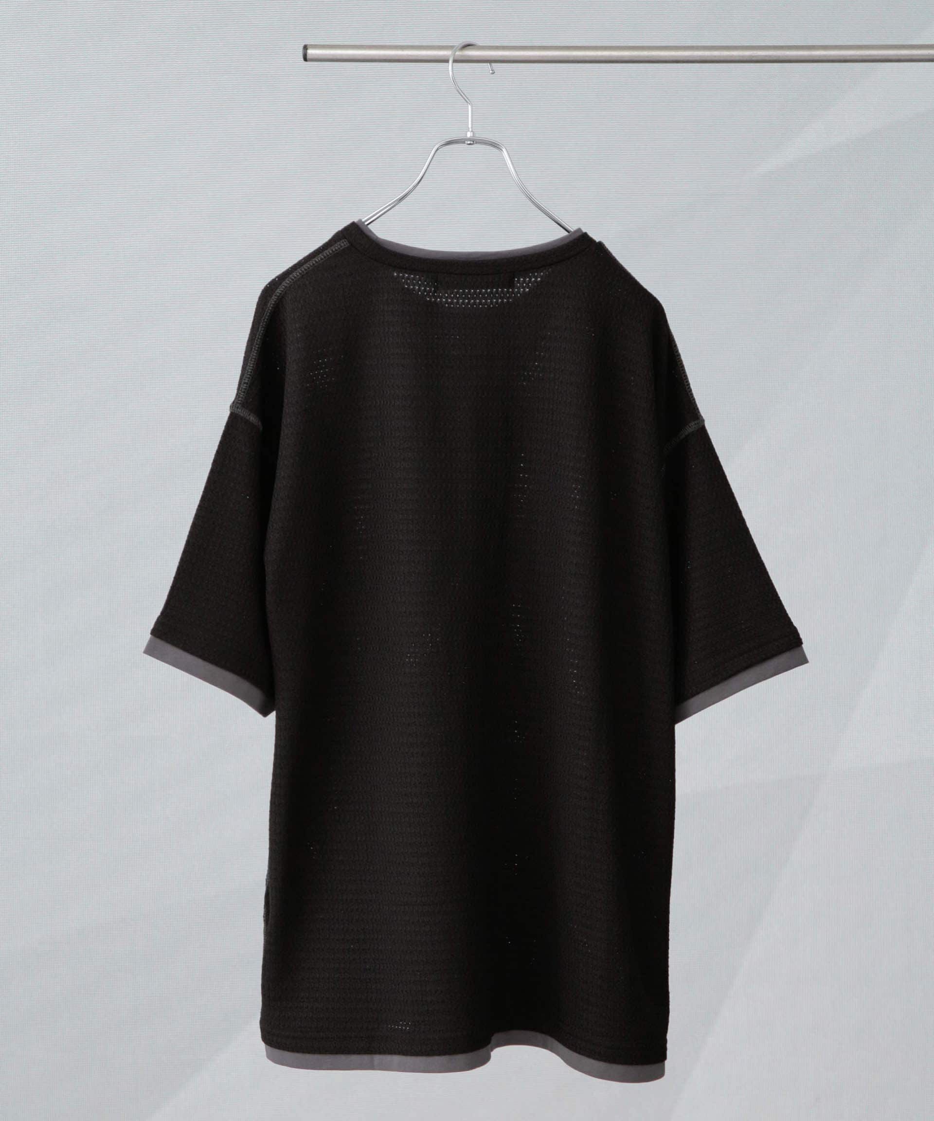 nano･universe「カラーステッチジャガードTシャツ 半袖」|Tシャツ・カットソー|