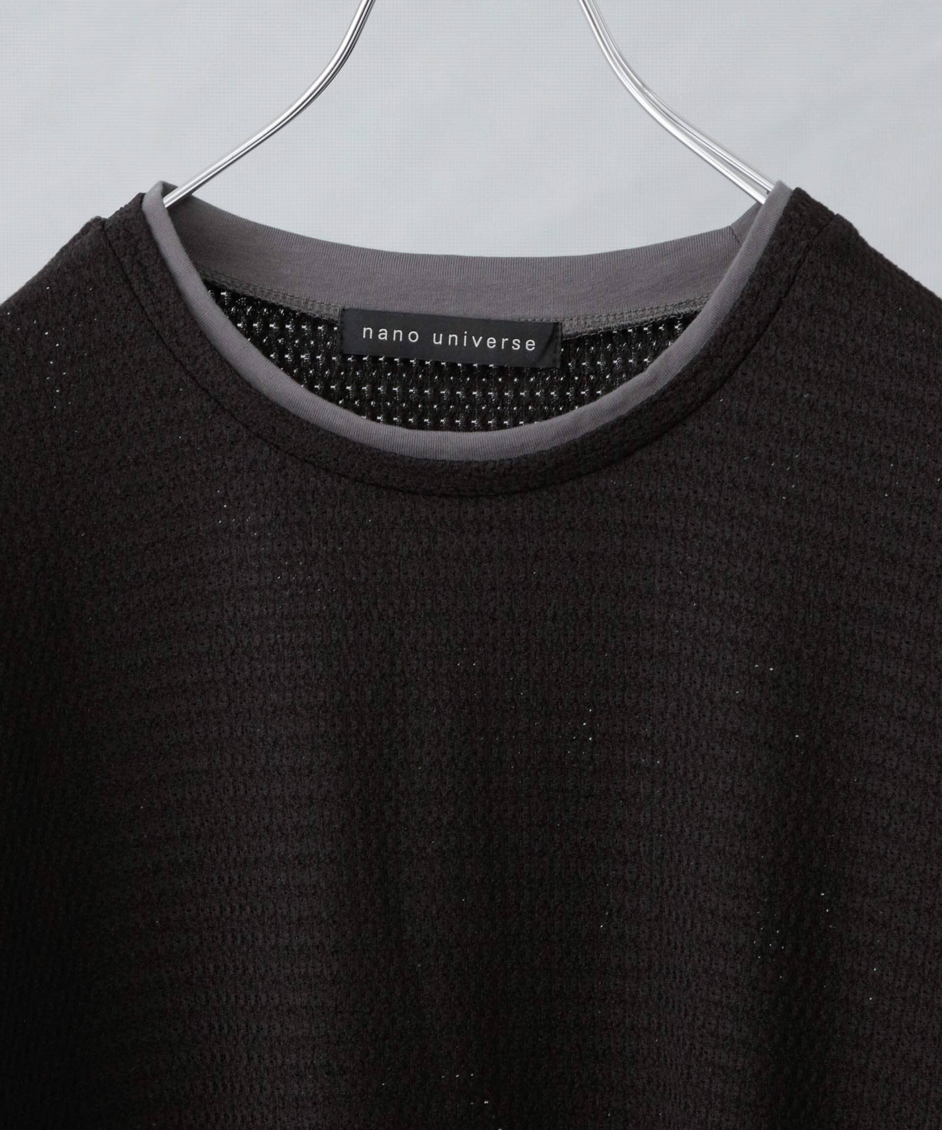 nano･universe「カラーステッチジャガードTシャツ 半袖」|Tシャツ・カットソー|