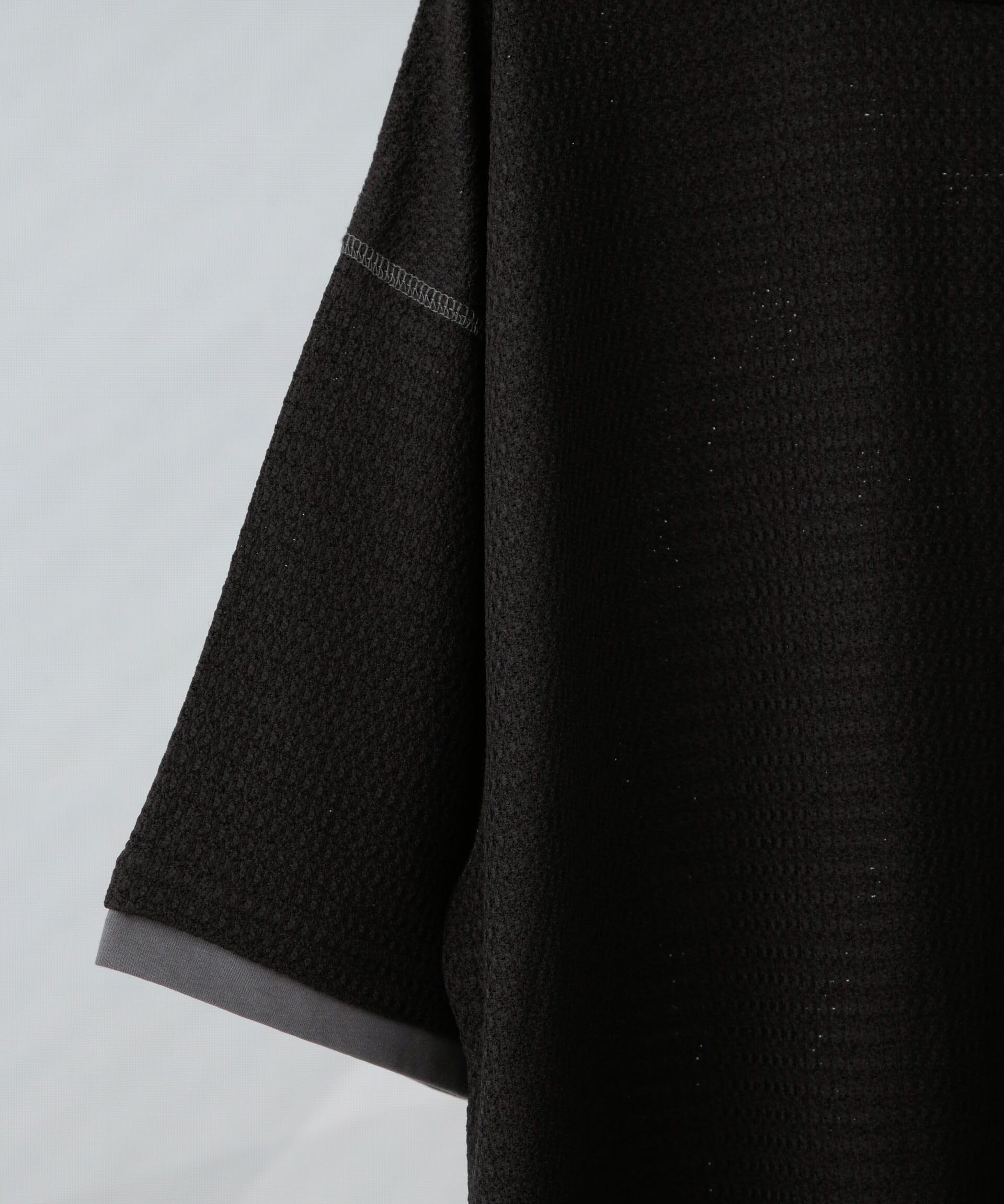 nano･universe「カラーステッチジャガードTシャツ 半袖」|Tシャツ・カットソー|