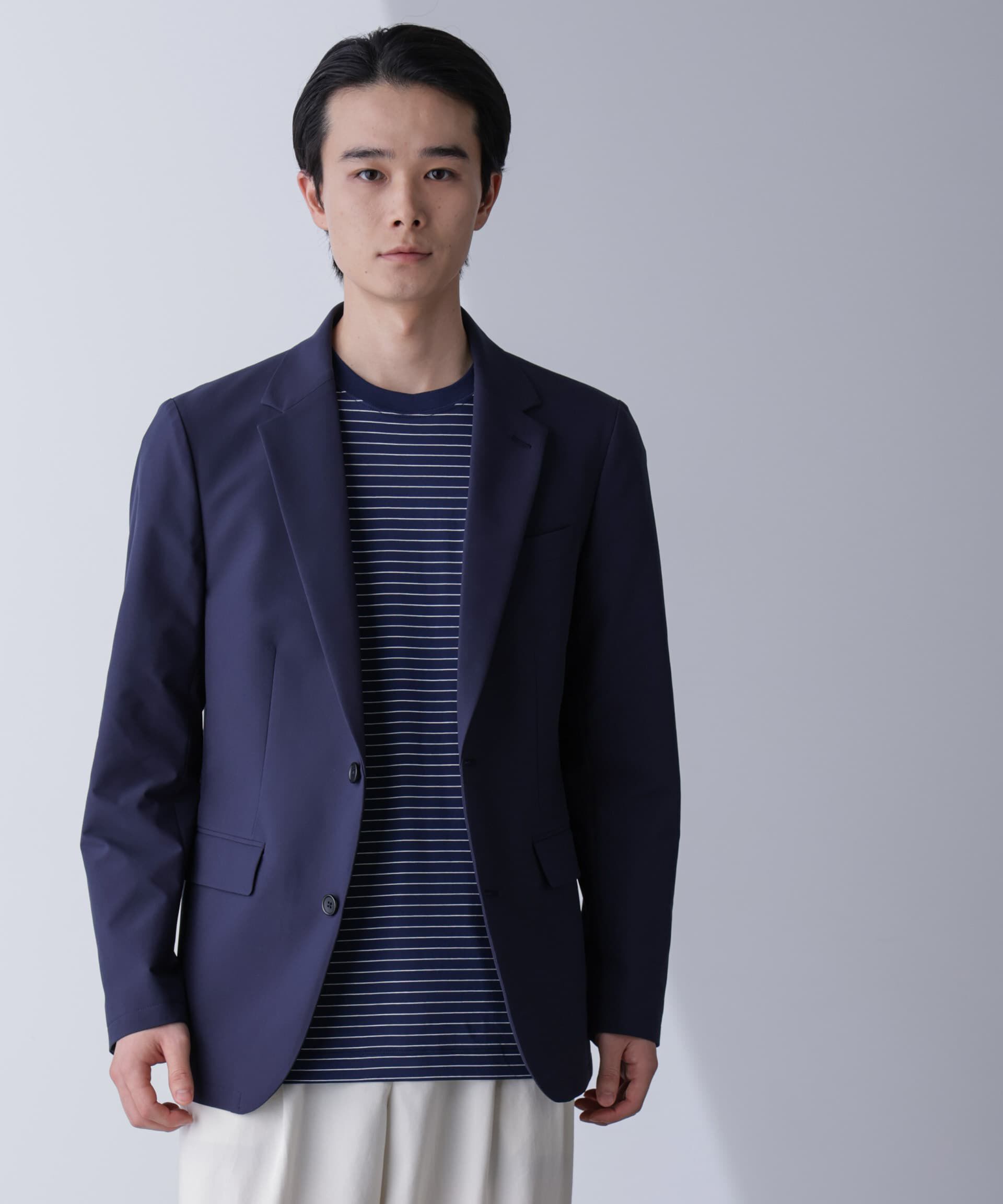 nano･universe「｢N JACKET PREMIUM｣TEXBRID(R)撥水ｳﾗﾄﾞｯﾄｽﾄﾚｯﾁｼﾞｬｹｯﾄ(ｾｯﾄ 」|スーツ|ネイビー