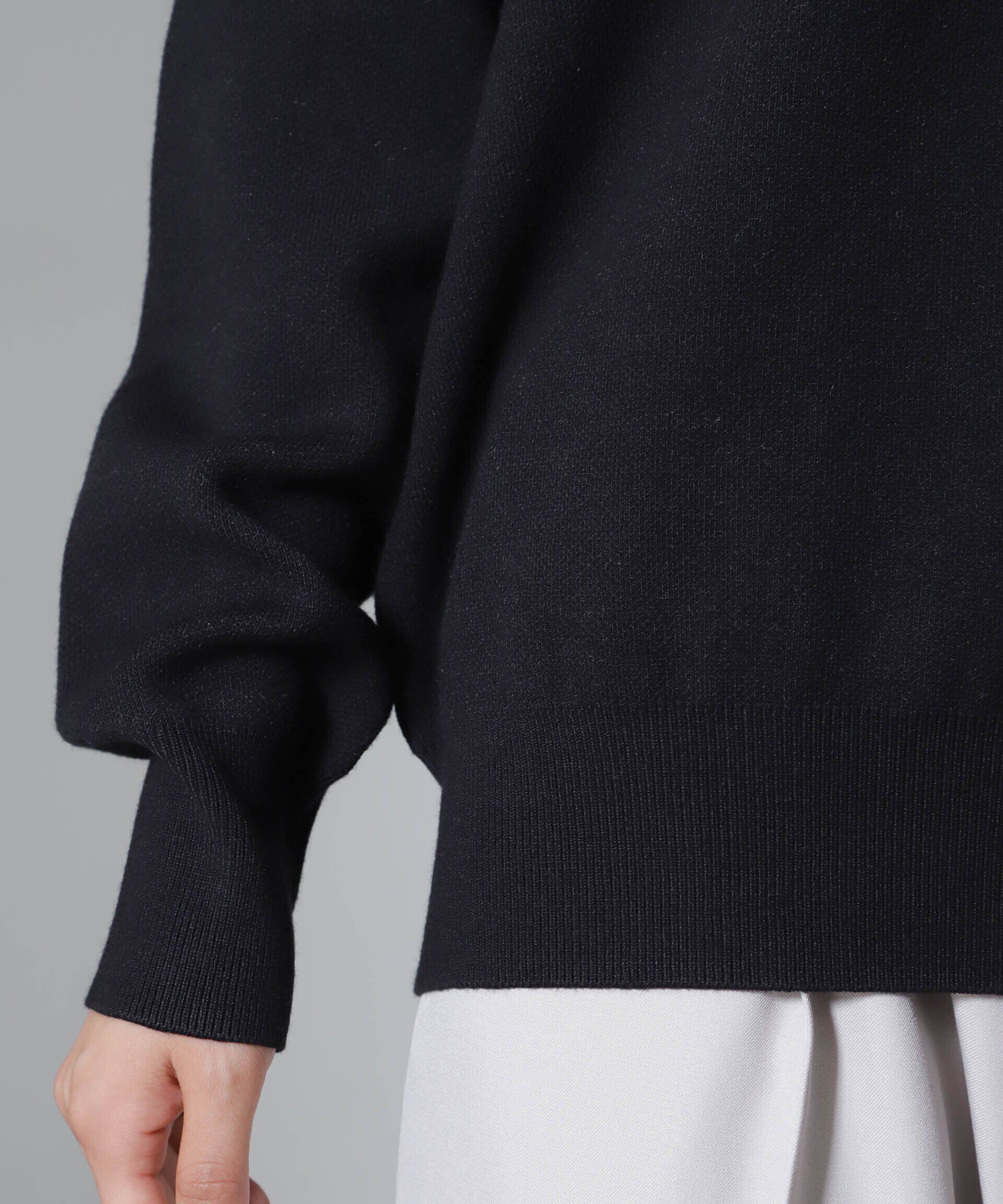 nano･universe「ダブルジャガードロゴニット」|ニット・セーター|