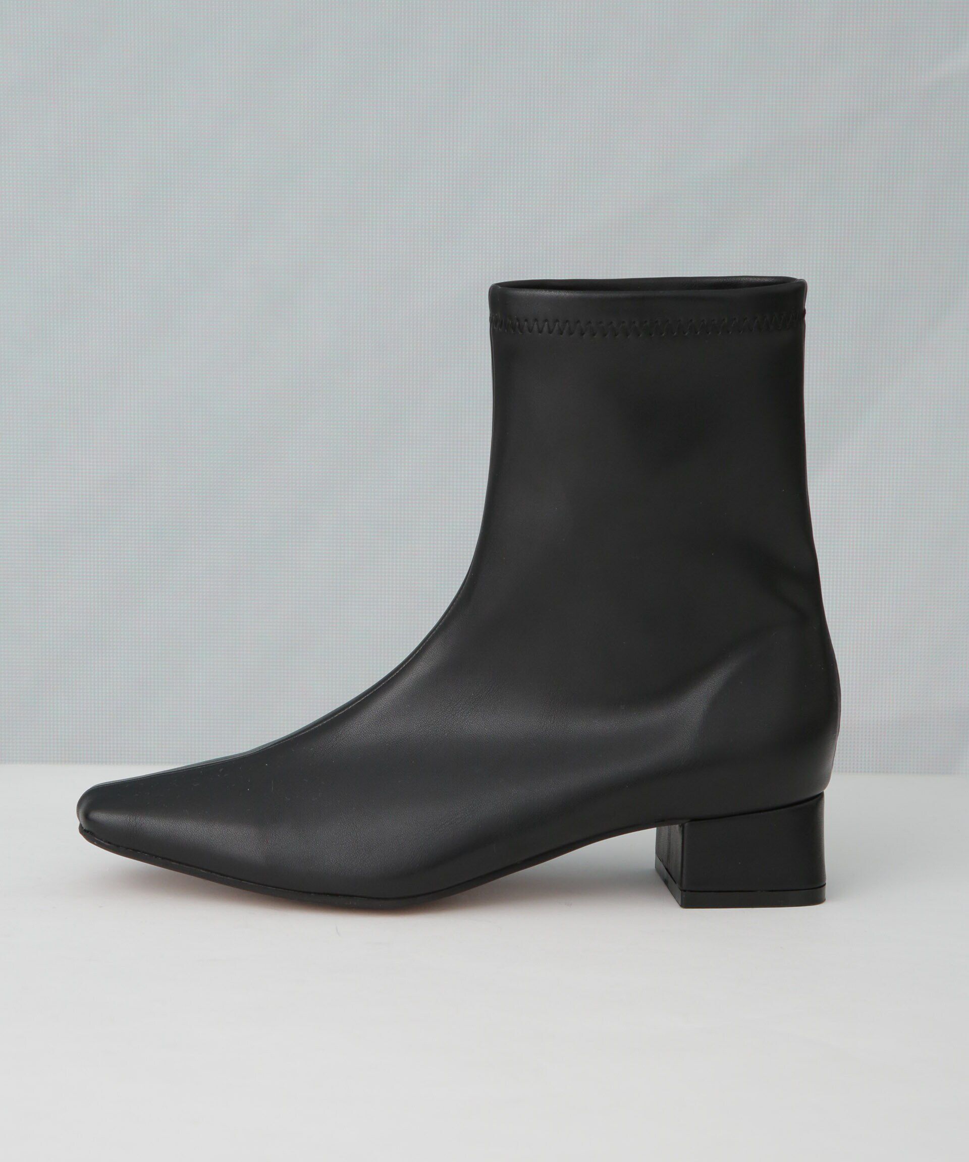 nano･universe「ストレッチスクエアトゥショートブーツ」|ビジネス・ドレスシューズ|