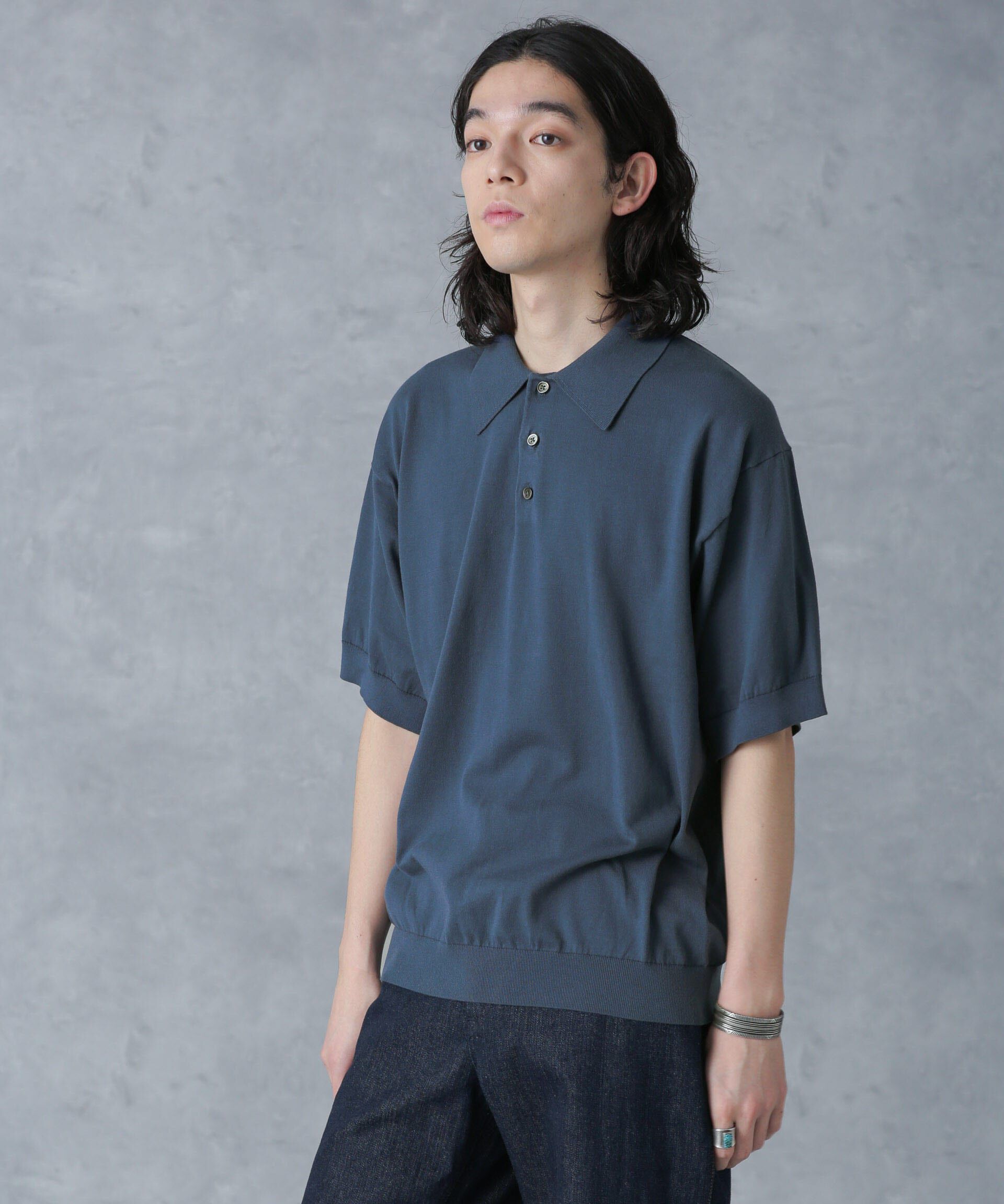 nano･universe「crepuscule/別注 S/S KNIT POLO」|Tシャツ・カットソー|