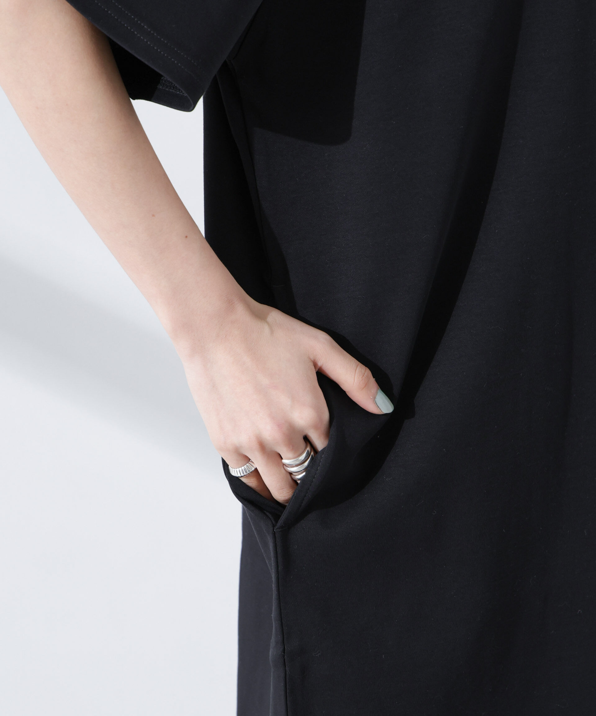 nano･universe「Anti Smellスムースシルケットワイドワンピース」|ワンピース|