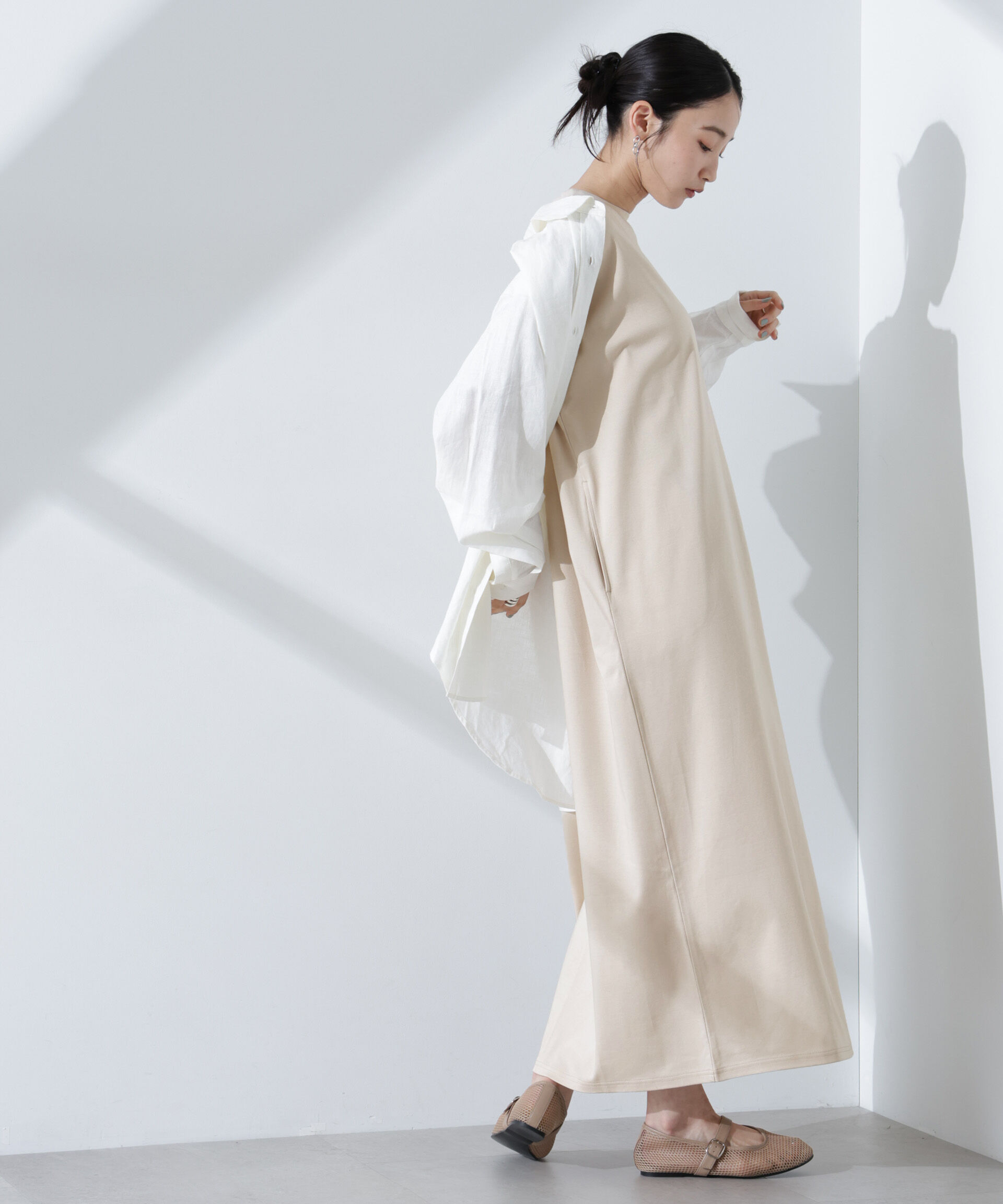 nano･universe「Anti Smellスムースシルケットワイドワンピース」|ワンピース|