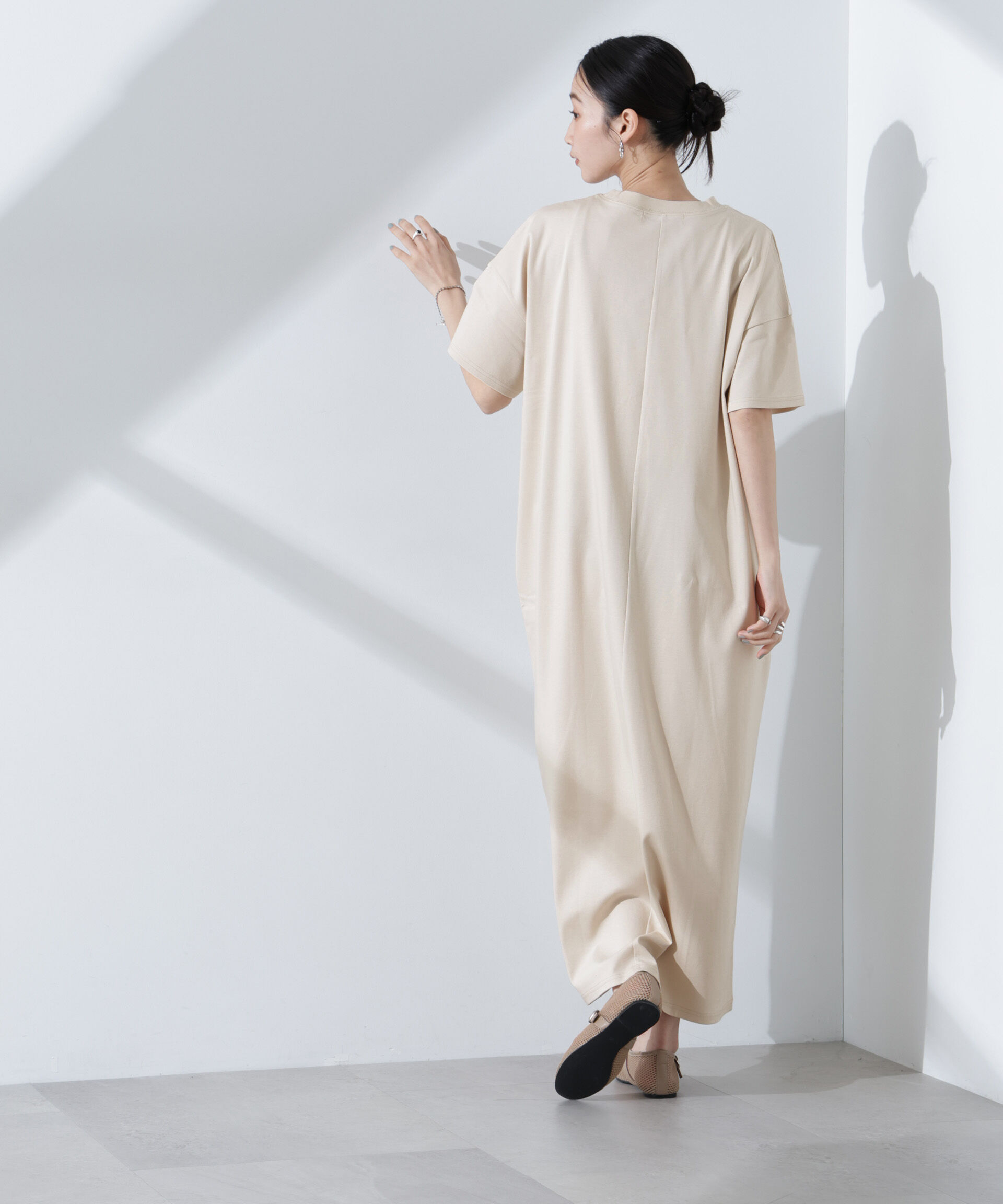 nano･universe「Anti Smellスムースシルケットワイドワンピース」|ワンピース|