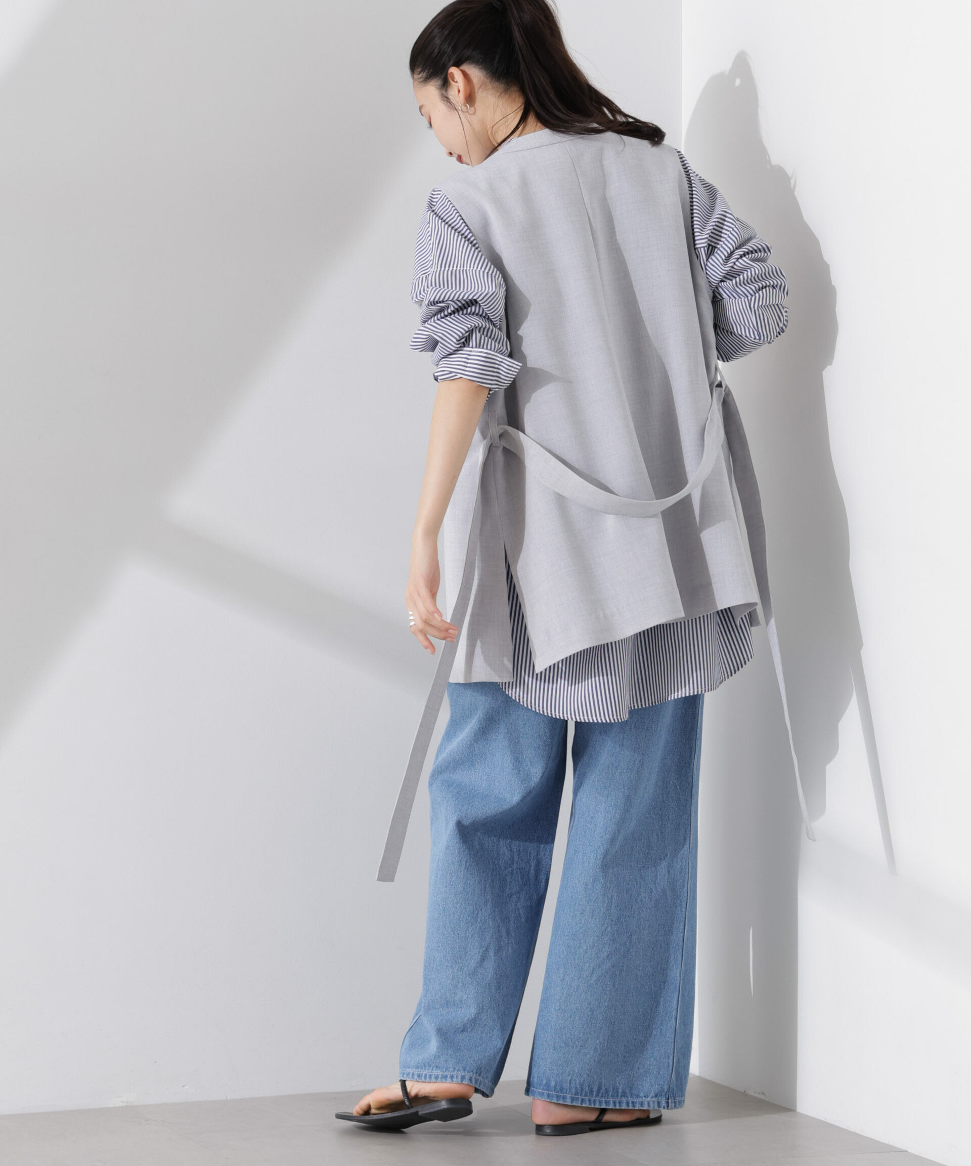 nano･universe「多機能素材ジレ(セットアップ可)」|テーラードジャケット|