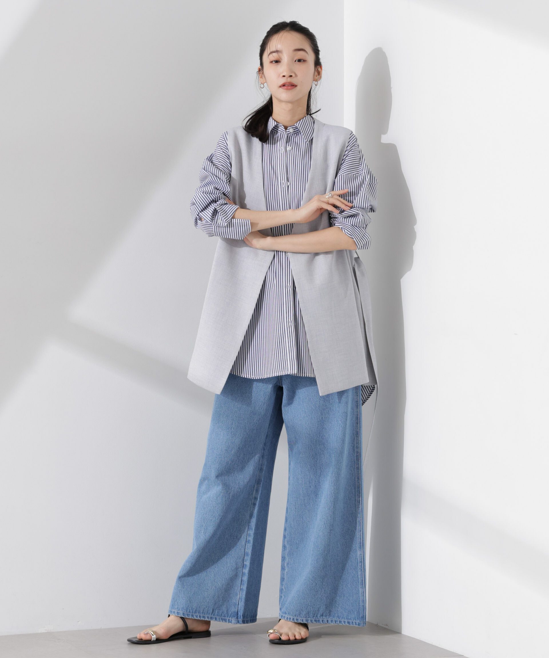 nano･universe「多機能素材ジレ(セットアップ可)」|テーラードジャケット|