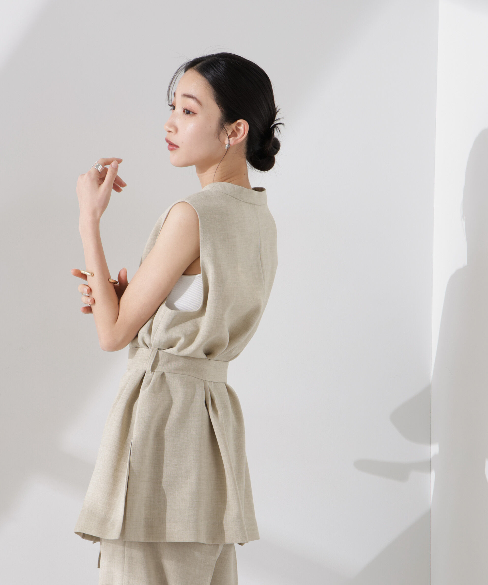 nano･universe「多機能素材ジレ(セットアップ可)」|テーラードジャケット|