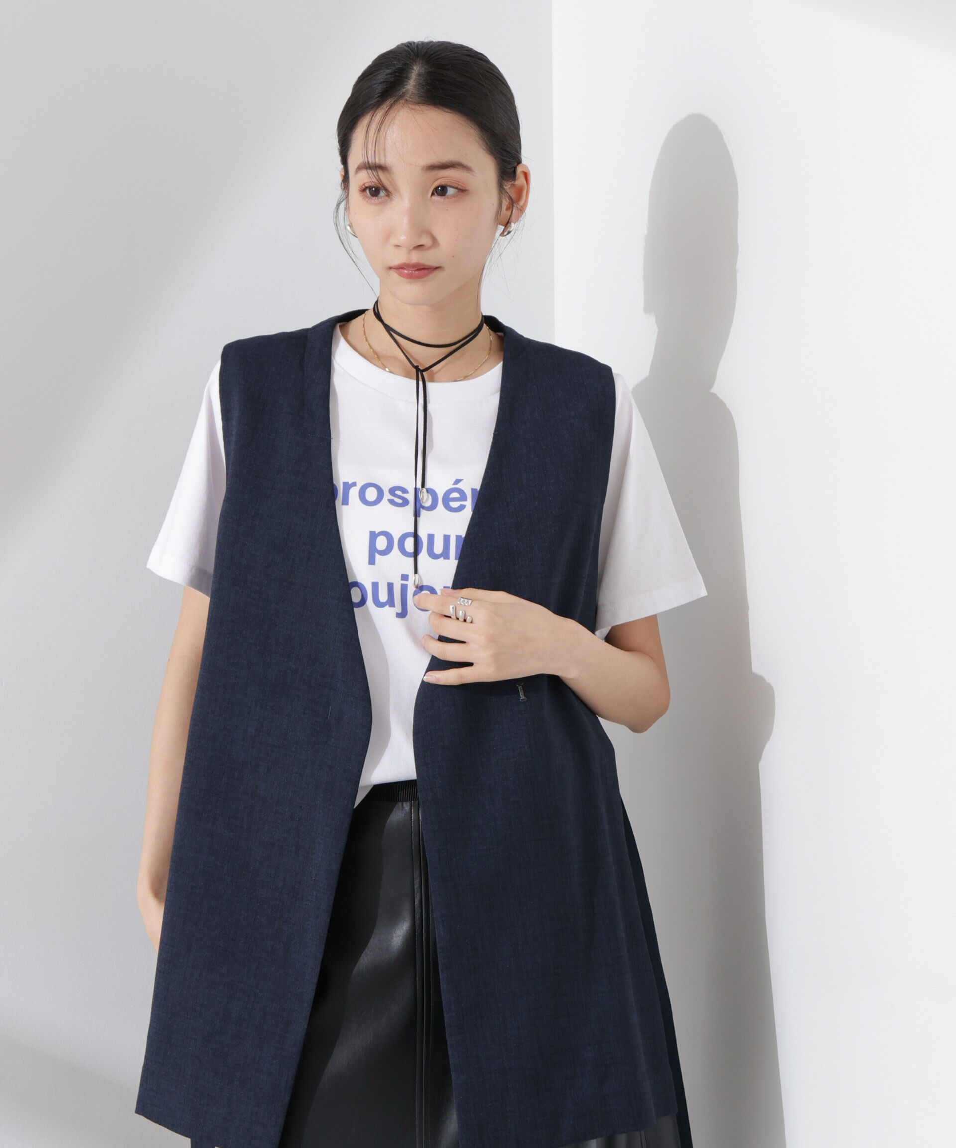 nano･universe「多機能素材ジレ(セットアップ可)」|テーラードジャケット|