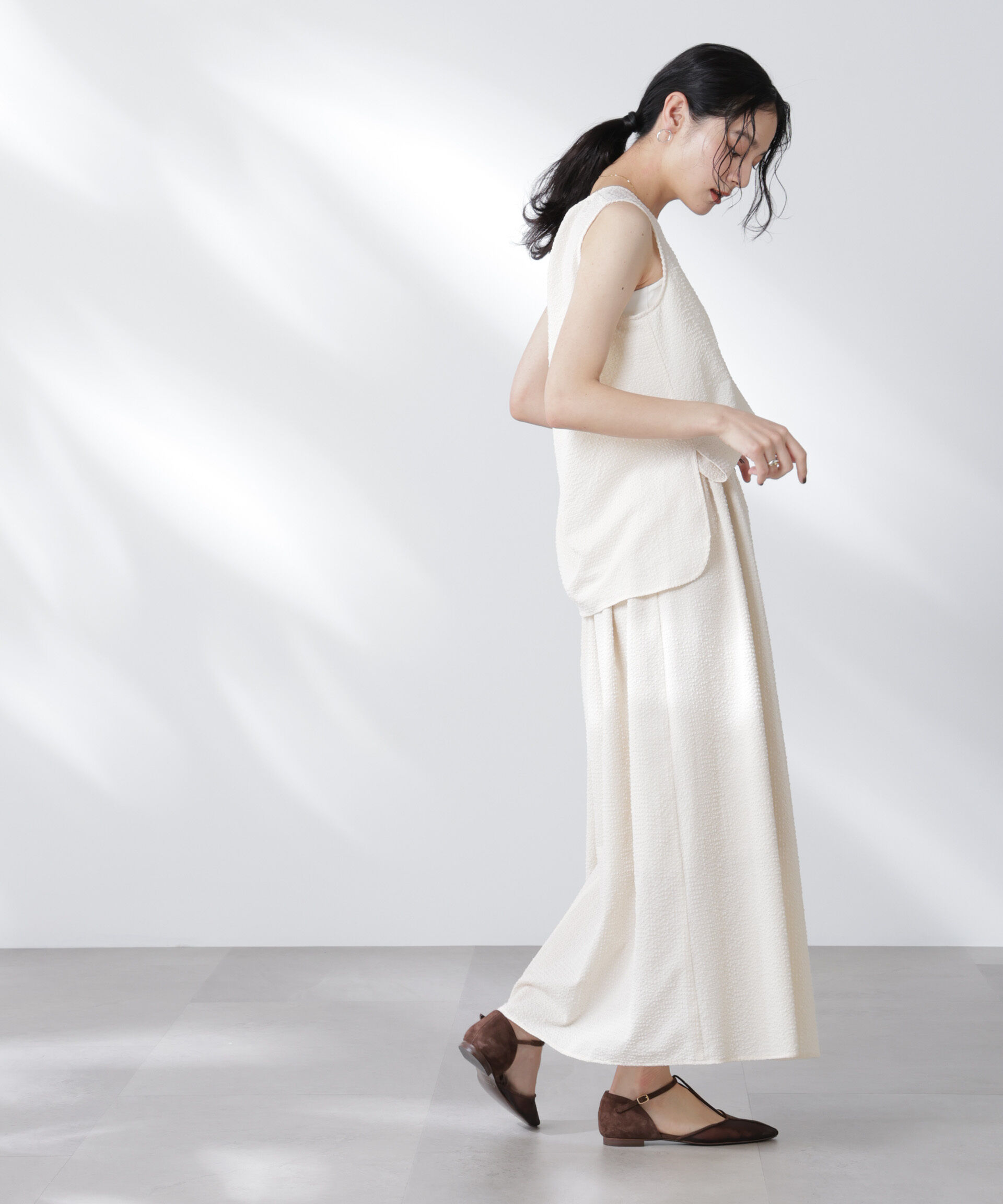 nano･universe「サッカーブラウス&times;スカートセットアップ」|ワンピース|