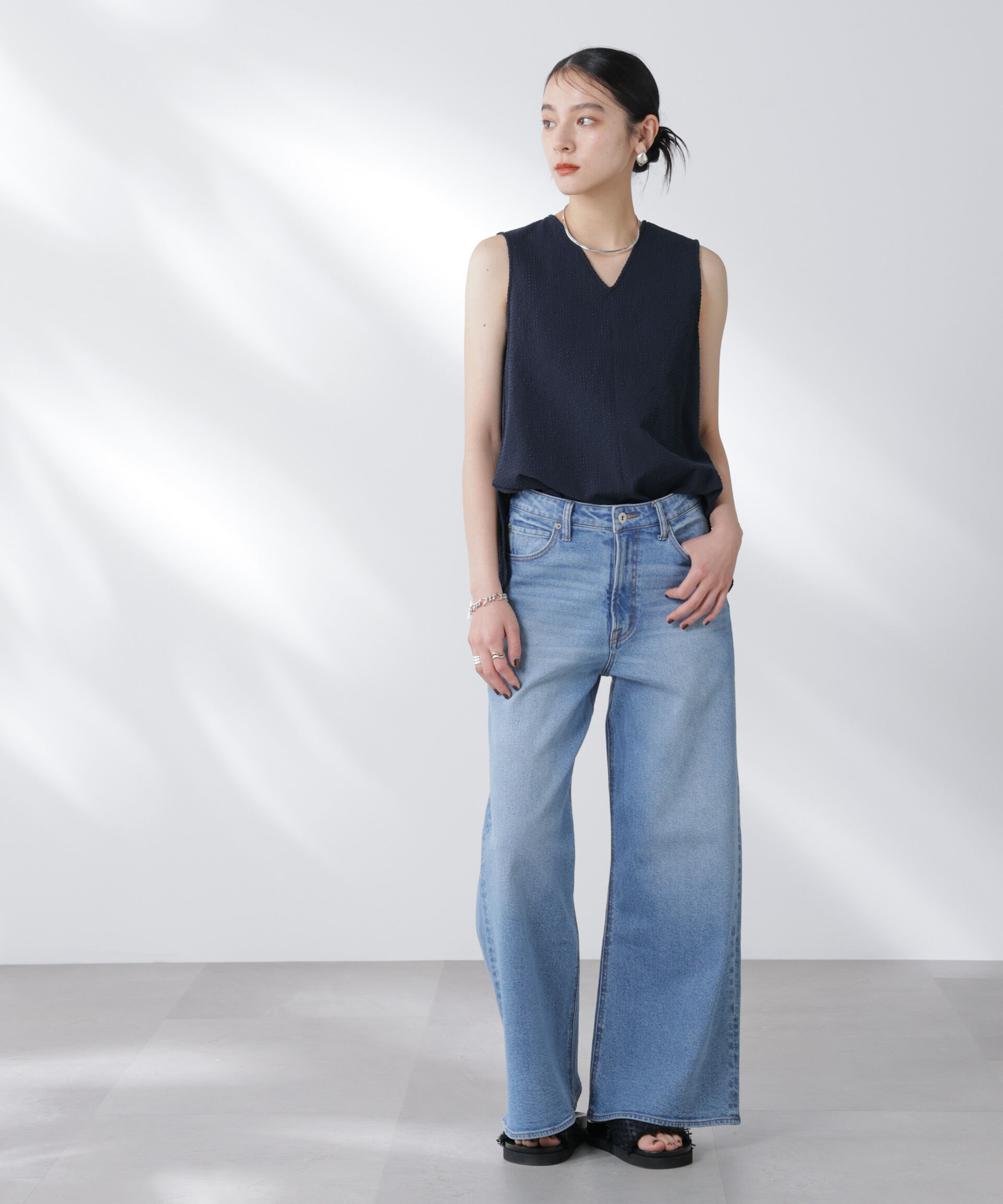 nano･universe「サッカーブラウス&times;スカートセットアップ」|ワンピース|