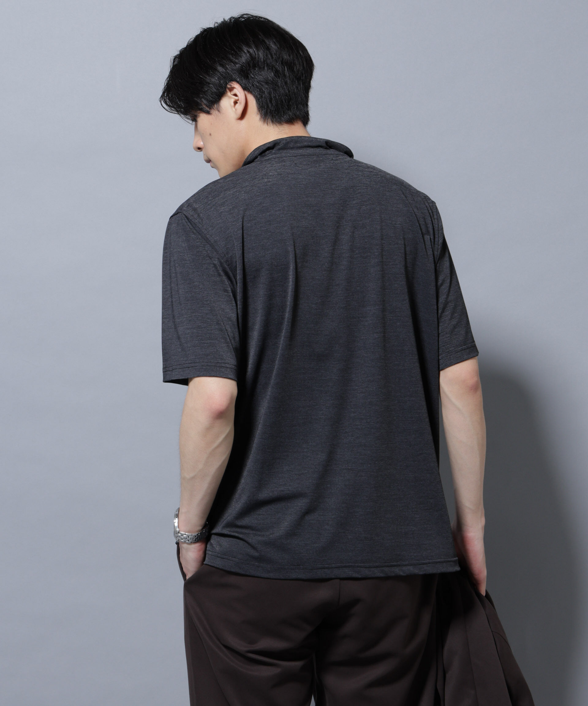 nano･universe「ストレッチメランジポロシャツ半袖」|Tシャツ・カットソー|