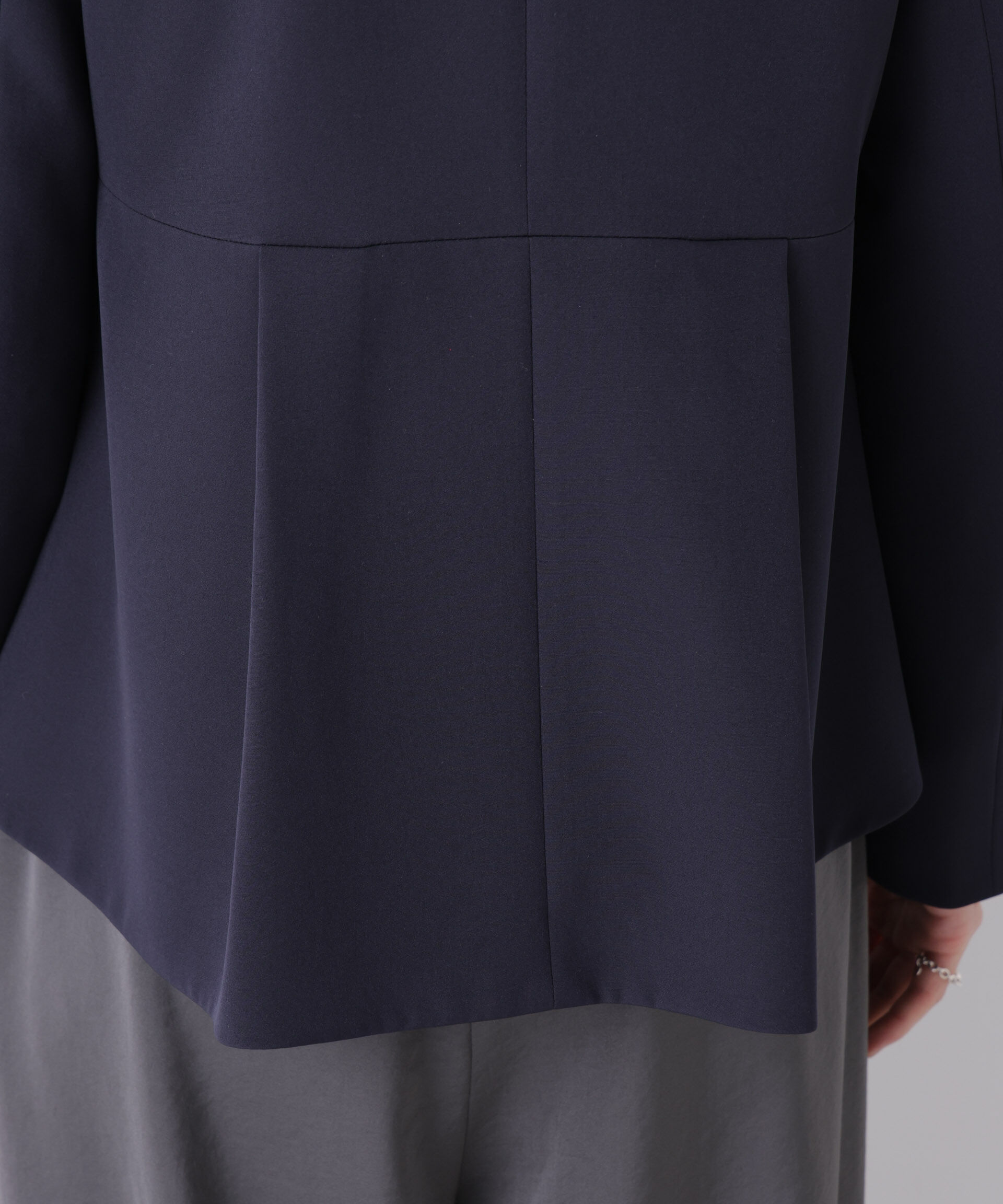 nano･universe「デイリーファンクション ノーカラージャケット(セットアップ可)」|テーラードジャケット|