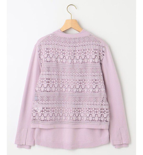 組曲「【WEB限定・2SET】バックレースツインセット」|カーディガン|