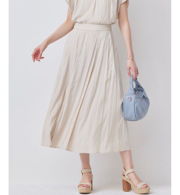 組曲「【WEB限定】ギャザーライトデシン タックスカート」|スカート|ｻﾝﾄﾞﾍﾞ