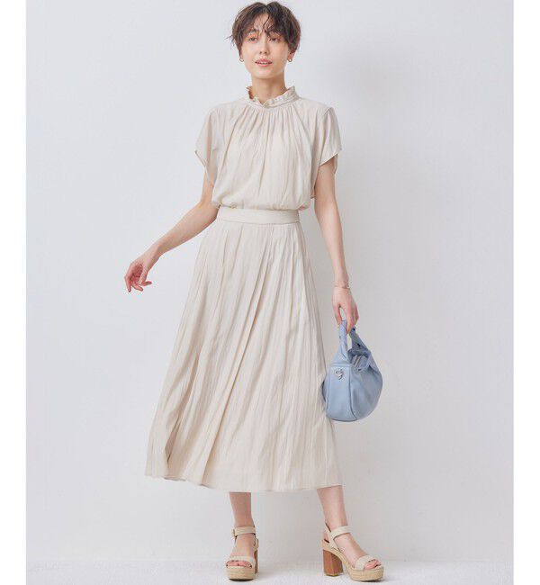 組曲「【WEB限定】ギャザーライトデシン タックスカート」|スカート|