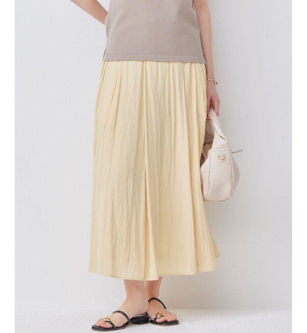 組曲「【WEB限定】ギャザーライトデシン タックスカート」|スカート|