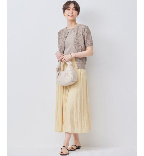 組曲「【WEB限定】ギャザーライトデシン タックスカート」|スカート|