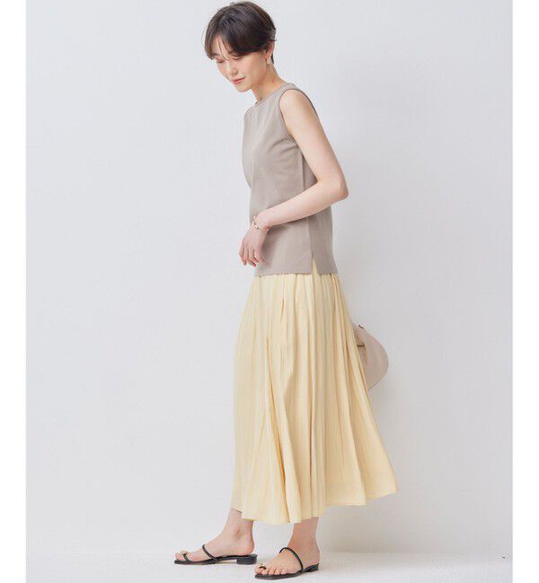 組曲「【WEB限定】ギャザーライトデシン タックスカート」|スカート|