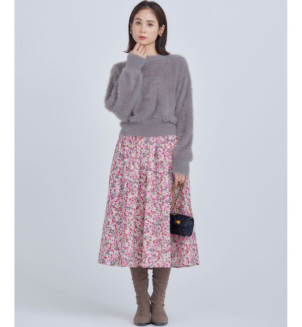 組曲「ニュアージュフラワープリント スカート」|スカート|