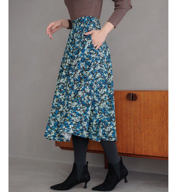 組曲「ニュアージュフラワープリント スカート」|スカート|